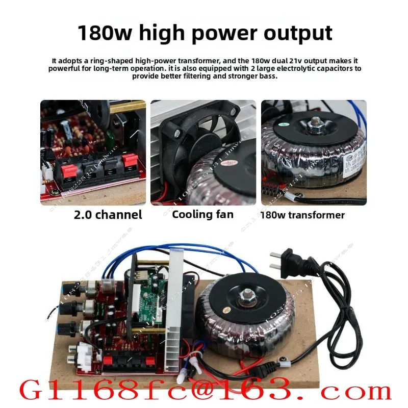 220V High Power DIY USB Bluetooth HIFI Level Lossless Audiophile Level Professional Power Amplifier Board
