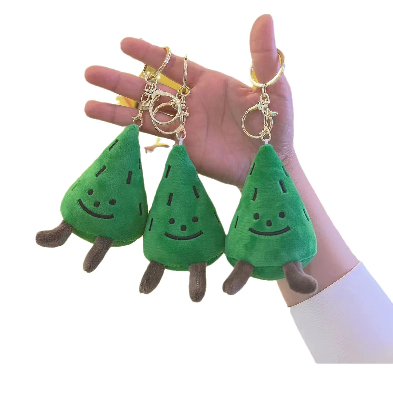 Llavero con colgante de bolsa de felpa para niños y amigos, Mini árbol de Navidad de dibujos animados, diseño exclusivo Kawaii, regalo de Navidad, 2024