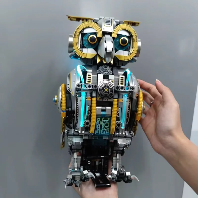 2026 New Cyberpunk Style Mechanical Owl Building Block Assembled Set for Boys - Birthday Gift Desktop Decorations