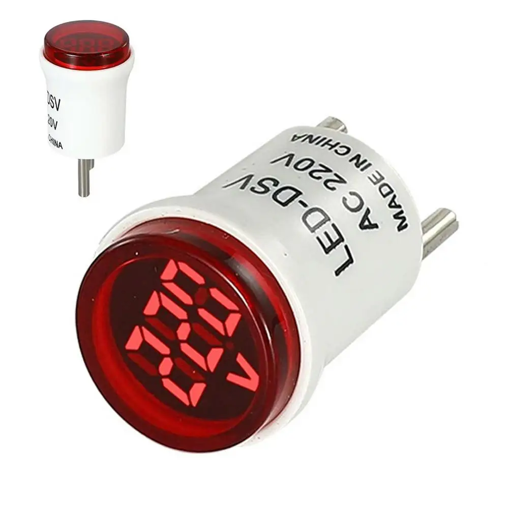Digital AC Voltmeter Indicator EU Plug AC220V 230V Wide 60‑500V Range Class 1 Accuracy Solderless Quick Wiring LED Display