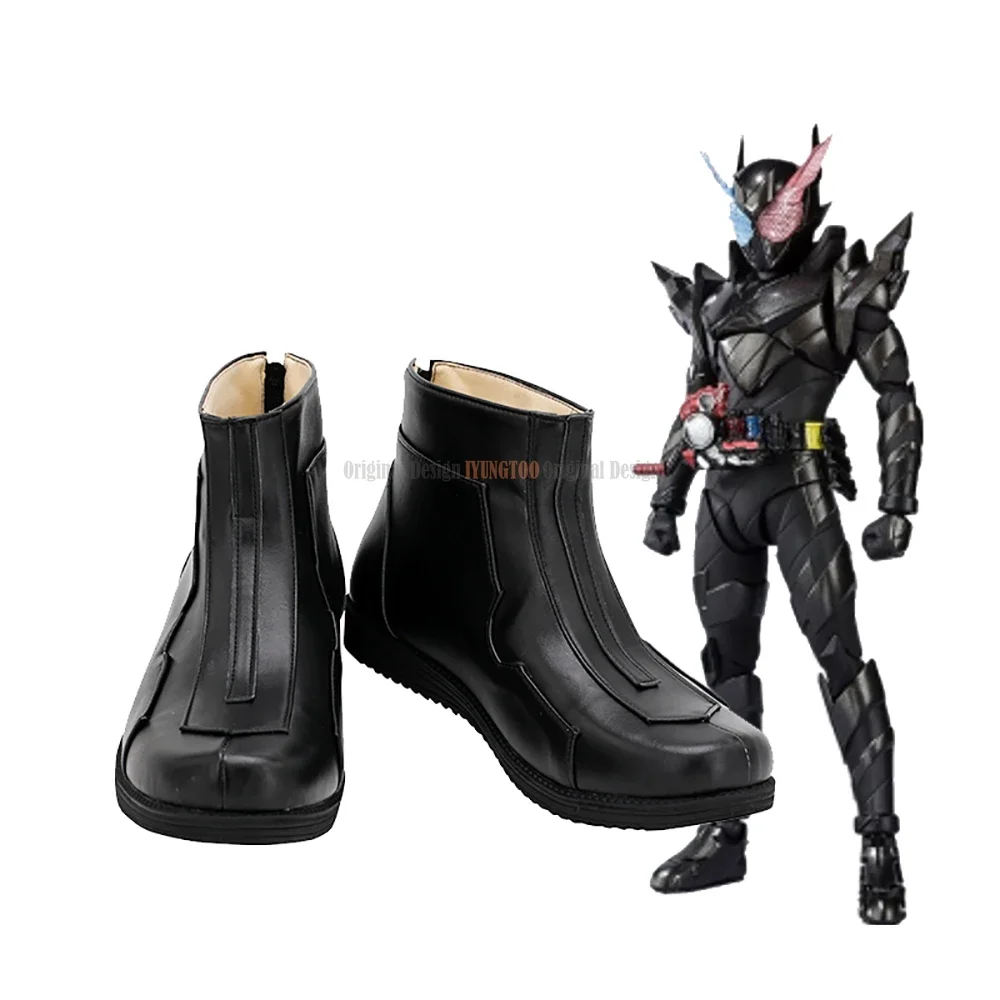 Masked Rider Build Cosplay Boots Black Shoes Kamen Rider Leather Shoes Cosplay Custom Made