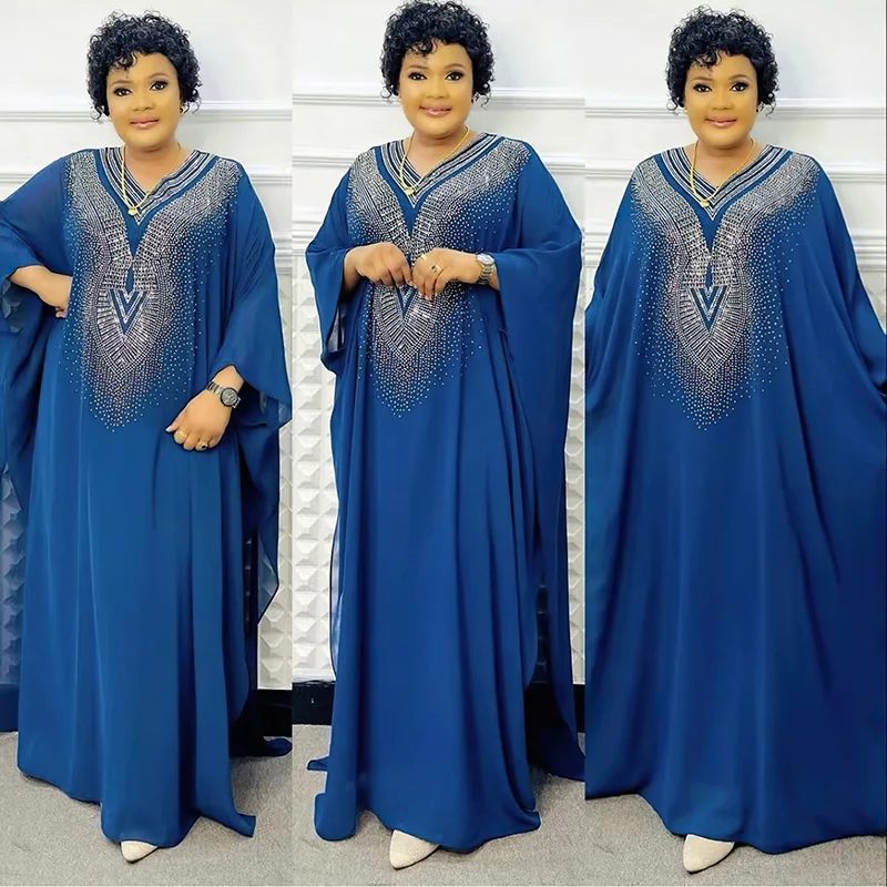 Abayas-vestido de lujo de Dubái para mujer, Túnica Boubou musulmana africana, Djellaba, caftán marroquí, vestidos de fiesta de noche, 2024