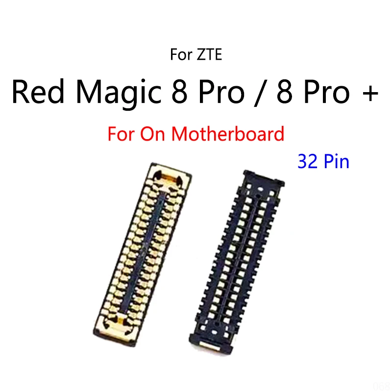 2PCS/Lot For ZTE Nubia Red Magic 8 Pro / 8 Pro + NX729j USB Charging Dock Charger Port FPC Connector On Mainboard / Flex Cable