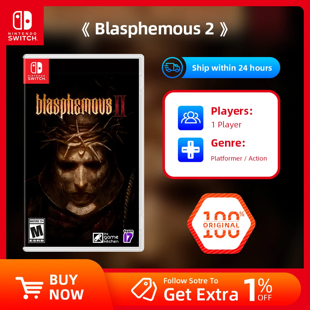 Nintendo Switch Game Deals - Blasphemous 2 - Games Cartridge Physical Card