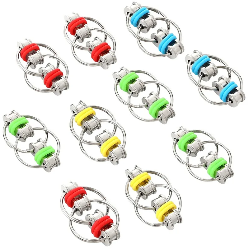 Decompression Flippy Bike Chain ADHD Fidget Toys Antistress Anxiety Sensory Autism Satisfying Things For Stress Kids Adults