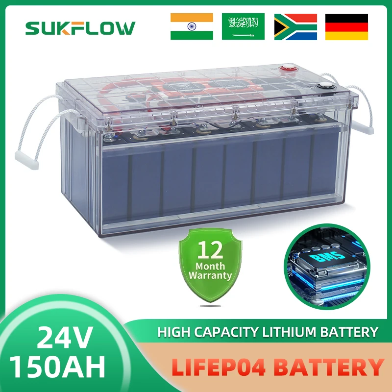 

Hyaline Shell 24V150Ah высокий уровень разряда LiFePO4 прицеп с низким внутренним сопротивлением батареи