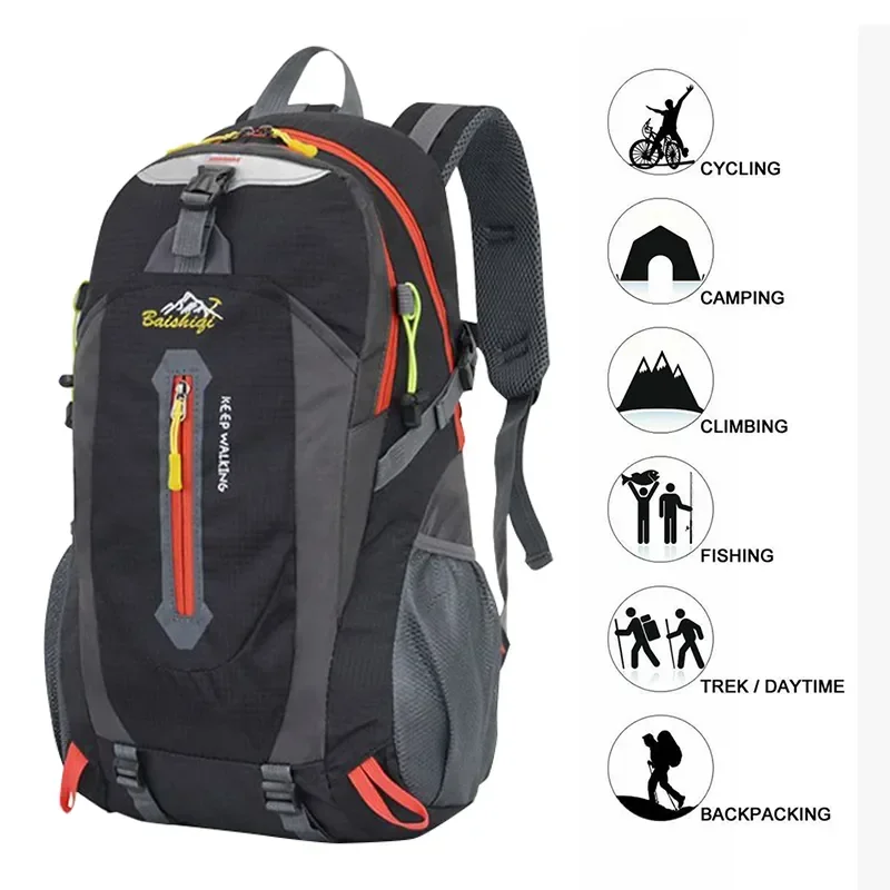 Waterproof Climbing Backpack Rucksack 40L Outdoor Sports Bag Travel Backpack Camping Hiking Backpack Women Trekking Bag For Men