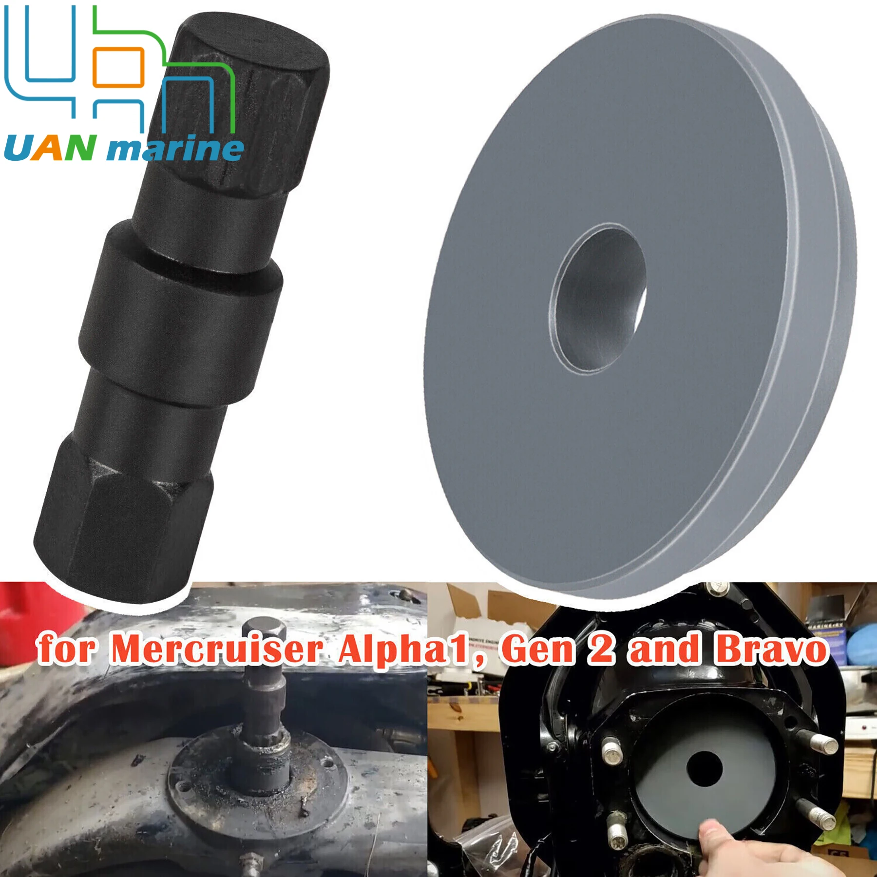 91-78310 91-818162 مناسب لـ Mercruiser Alpha One Gen 1 2 Bravo Stern Drives Bellow Retainer Ring Install Tool مع أداة دبوس المفصلي #2