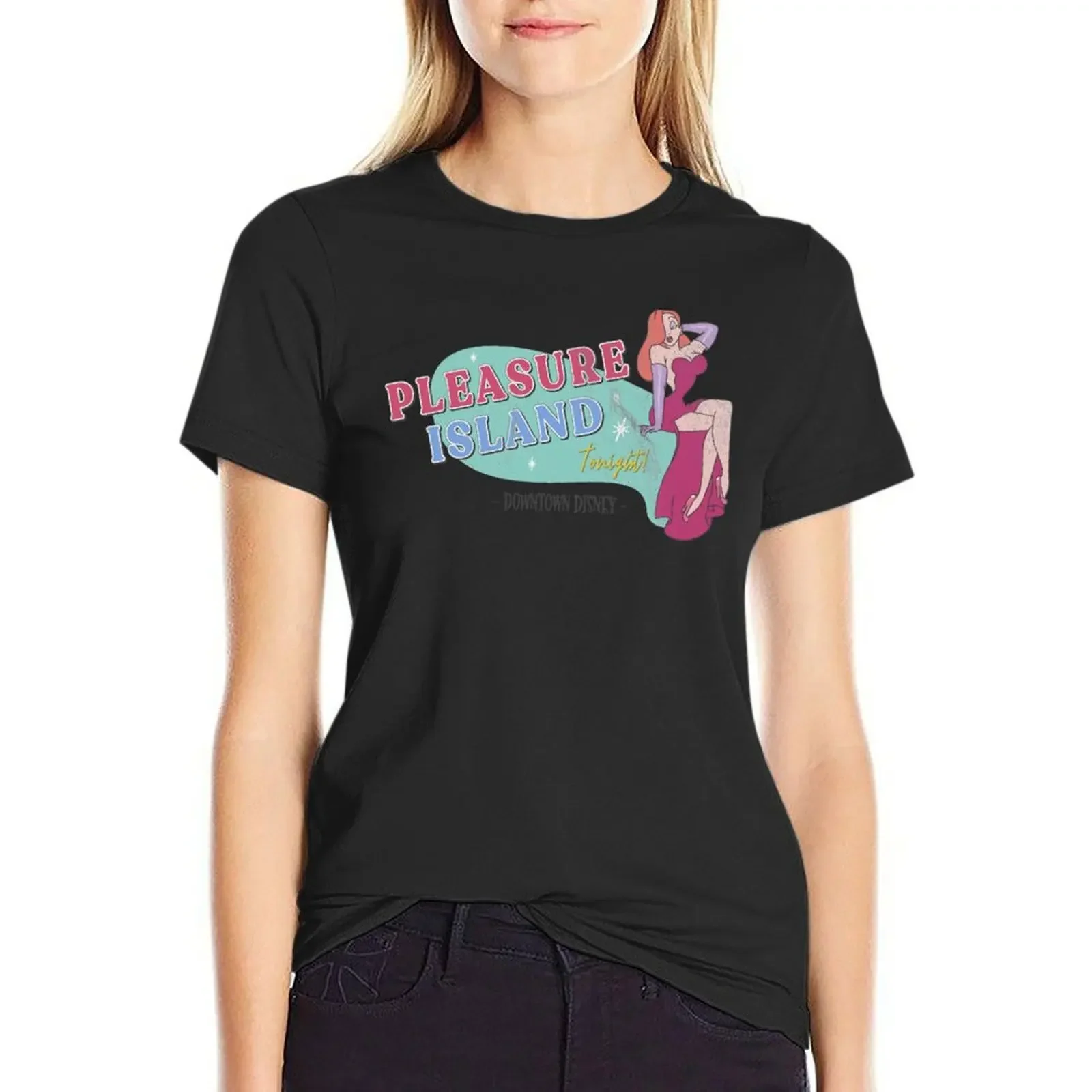 

Pleasure Island - Jessica Rabbit (Distressed) T-Shirt sublime lady clothes korean fashion quick drying Woman fashion
