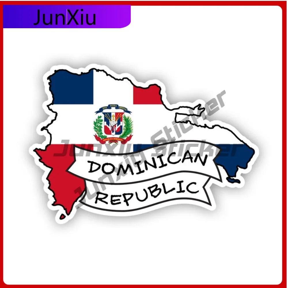 

Dominicano Shaped Dominican Fade Resistant Weather Resistant Cartoon For Motorcycle Rear Windshield Laptop Self Adhesive No