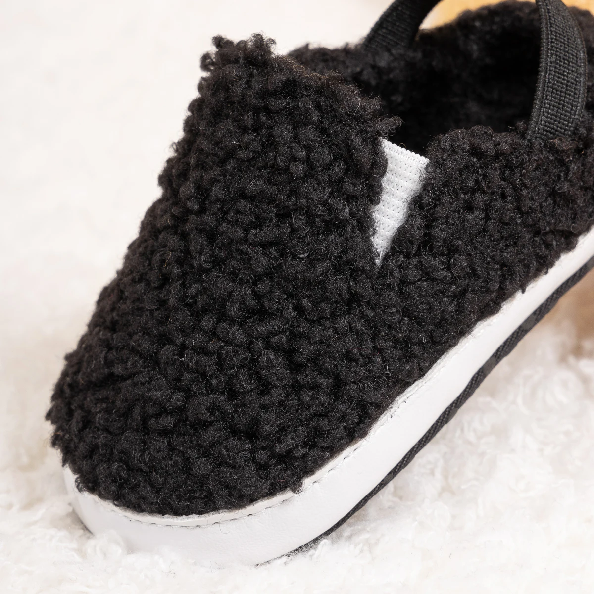 KIDSUN Baby Boys Girl Breathable Front Shoes Plush Cotton Wool Winter Warm Baby Slipper Newborn First Walker Shoes Outdoor