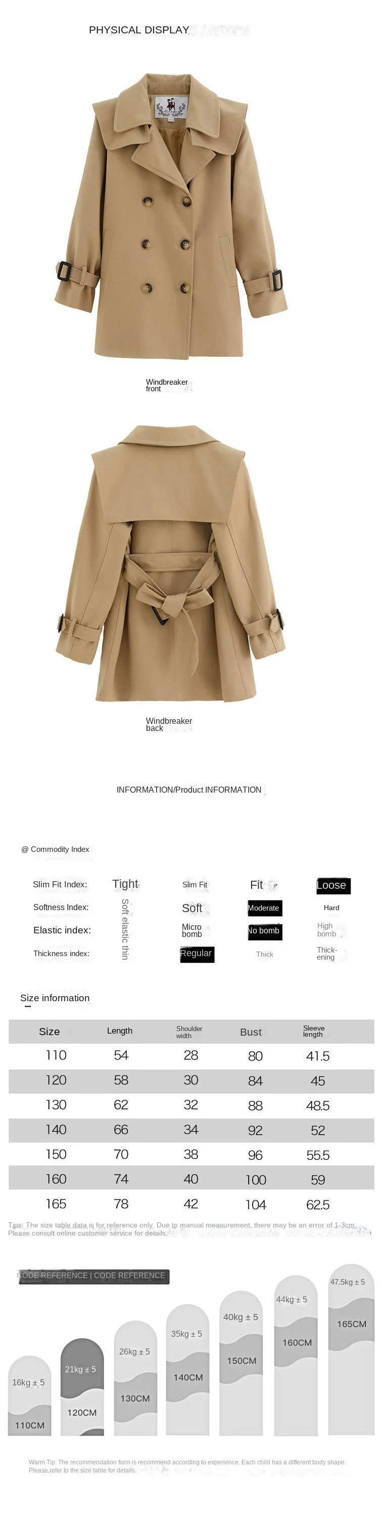 Tweed Coat Children\'s Girls New Korean Version of The Foreign-style Cotton Thickening in The Long Spring and Fall Jacket