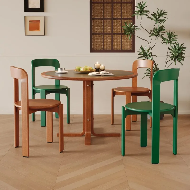 

Дизайнерское кресло в стиле Mid-Century Modern, акцентное кресло из массива дерева с яркой обивкой, ретро-кресло для столовой и рабочего кабинета для дома