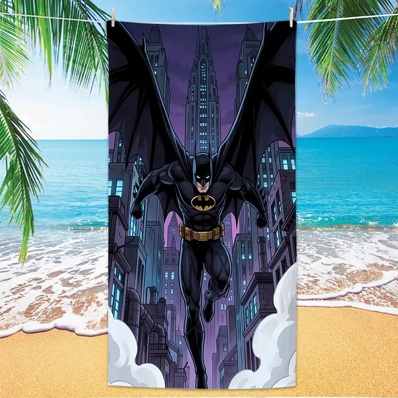 The Dark Defender! 3D B-Batman Design Beach Towel, Super Soft Quick Dry Microfiber, Lightweight Pool Gift for Fans - view 3
