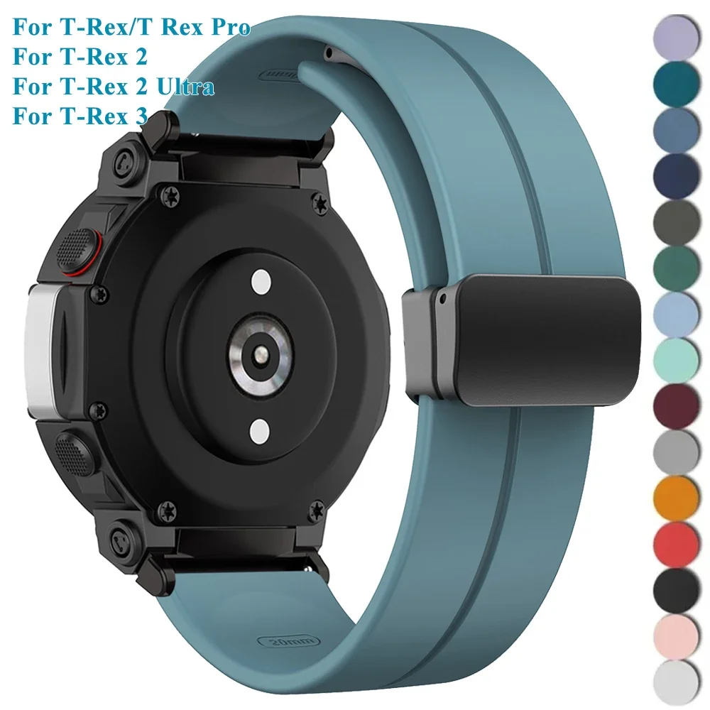 

Магнитный силиконовый ремешок для умных часов Amazfit T-REX 3/2, ремешокT-RexPro T-REX2 Ultra T-Rex, сменный спортивный браслет-браслет