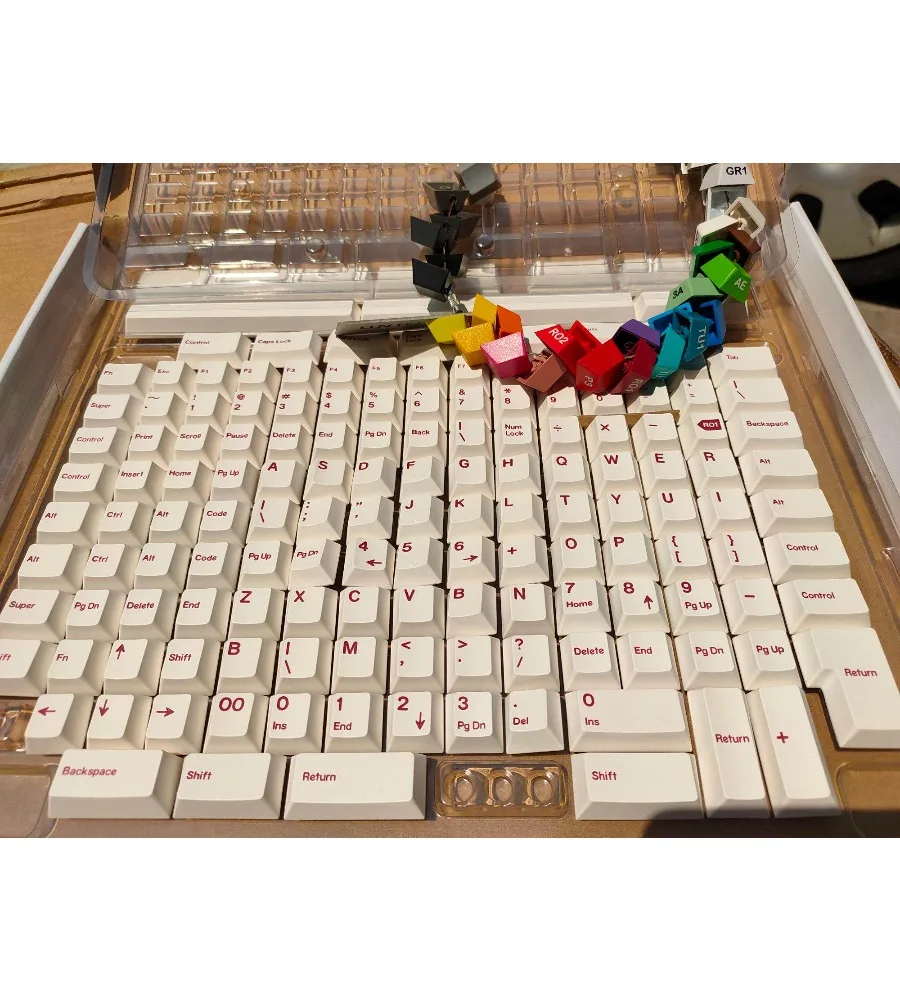 Custom mechanical keyboard set for DIY keycaps complete set of original high-sublimation Minimall minimalist red