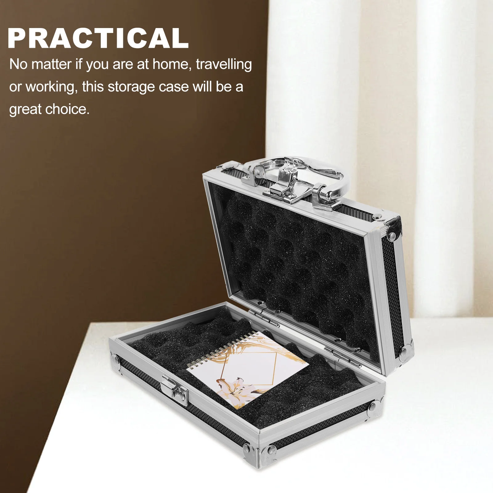 Multifunctional Aluminum Tool Storage Box Portable Travel Case Hardware Container for Daily Tools Pedicure Kits Metal