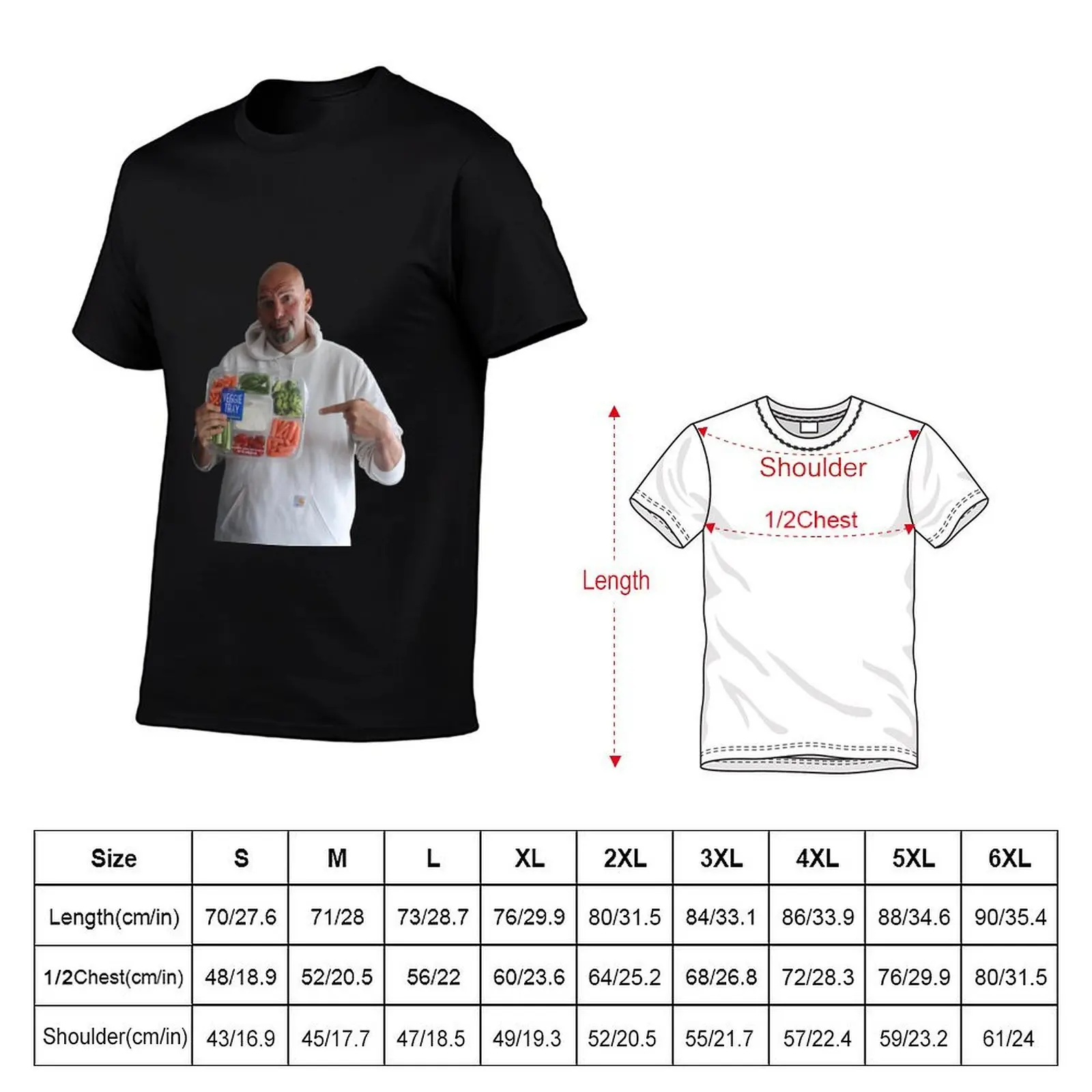 Fetterman Crudite Veggie Tray T-Shirt man t shirt sweat t shirts for men