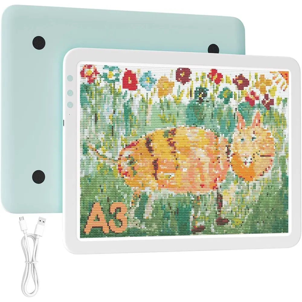 

Портативный светодиодный планшет A3 для рисования, алмазной мозаики и скетчинга с аккумулятором 3500 мАч