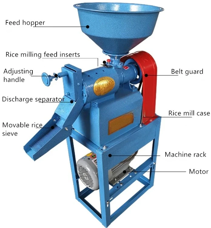Household Soybean Rice Milling Machine Price Combined Mini Rice Mill