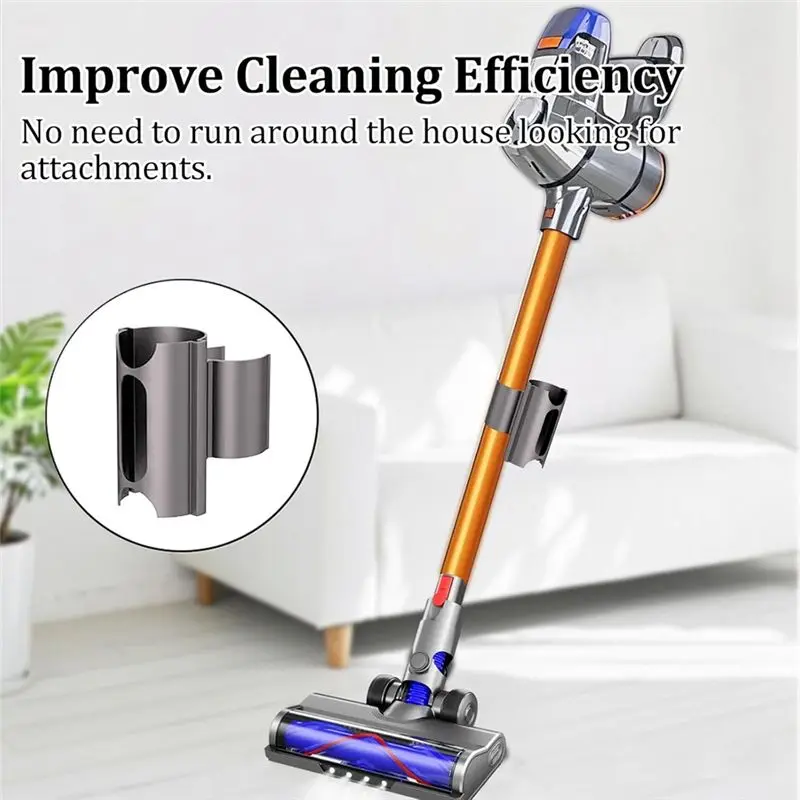 LECKL-Vacuum Stand For Dyson V6 V7 V8 V10 V11 V15 G5 Effortless Installation 360° Rotating Tool Clip