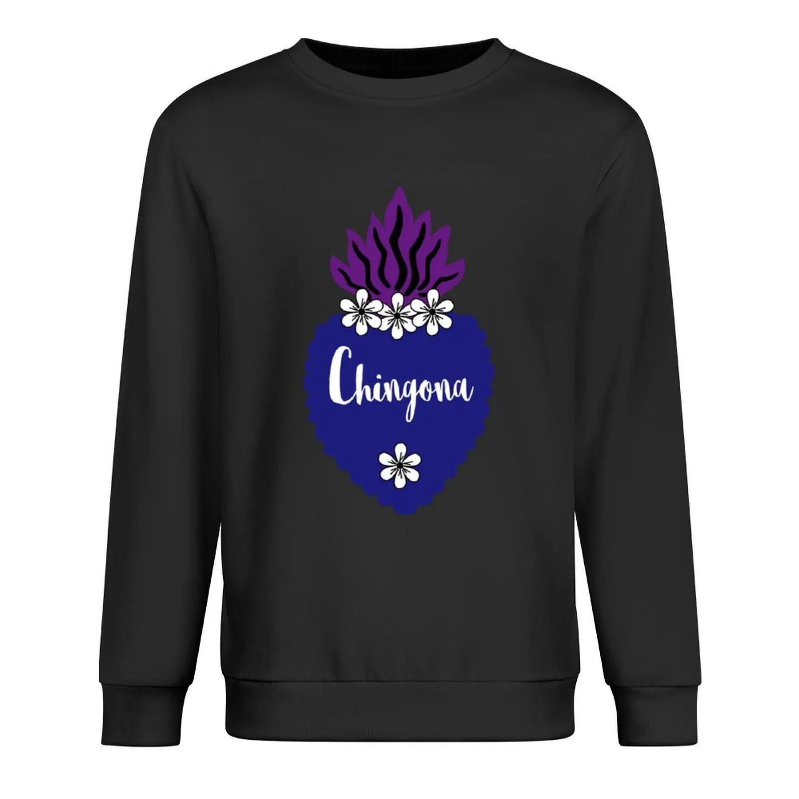 

Chingona Heart Pullover japanese style graphic t shirts men blouse korean clothes hoody