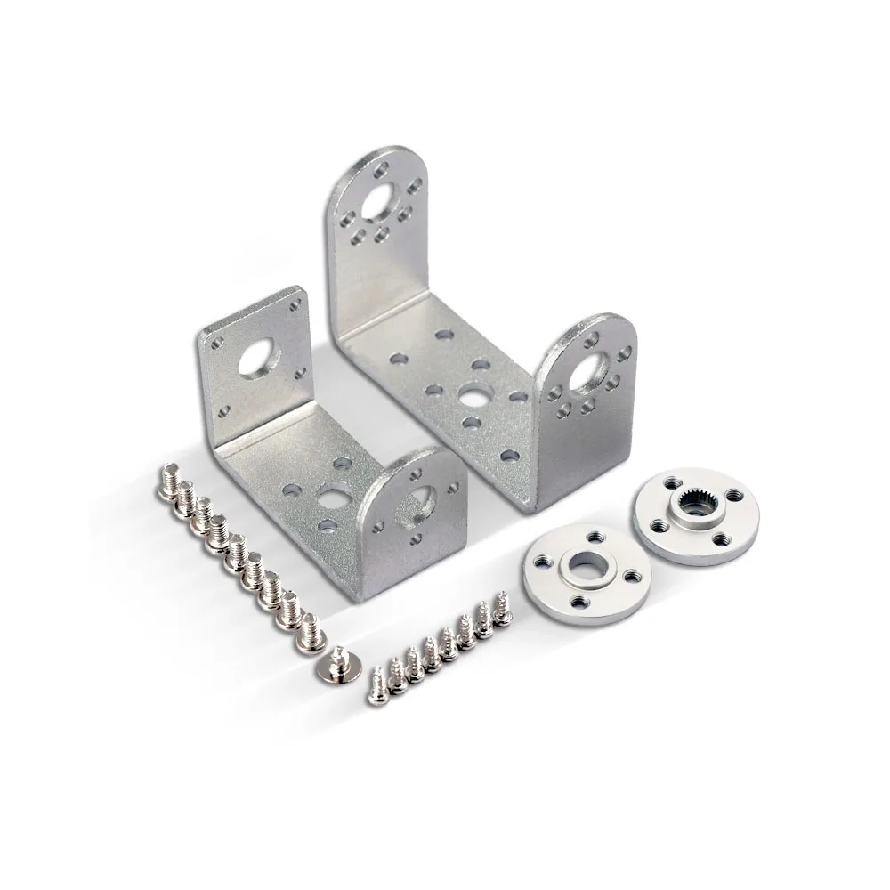 4 Uds Robot Servo 25kg RDS3225 Servo Digital 6V engranaje de Metal 180/270 °   IP66 resistente al agua con robot de montaje en U recto largo + corto