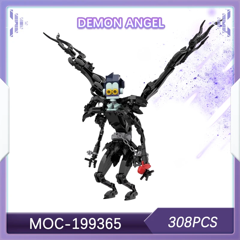 

308 шт. популярные аниме креативные MOCS демон ангел строительный блок модель набор кирпичей креативные подарки маленькие мальчики DIY частицы MOC-199365