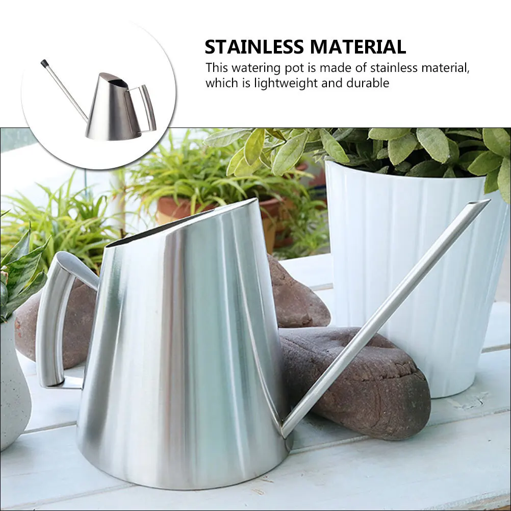 

1Pcs Stainless Steel Watering Pot 400ml Durable Lightweight Indoor Outdoor Garden Accessory Plant Flower Water Kettle