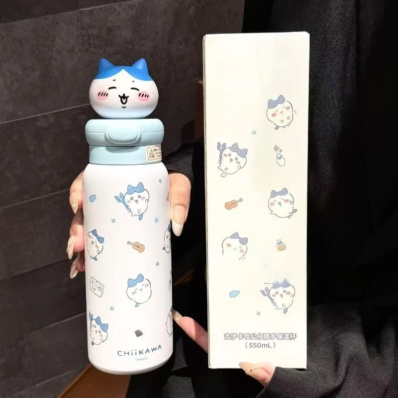 Cute Kawaii Anime Chiikawa Usagi Insulated Tumbler with Straw for Women Leak Proof Portable Stainless Steel Vacuum Water 2026