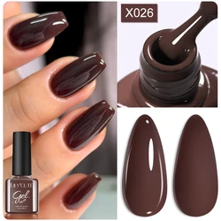 LILYCUTE 7ML Dark Red Caramel Gel Nail Polish 125 Colors Semi Permanent Soak off Base Top Coat Manicure UV Nail Art Gel Varnish