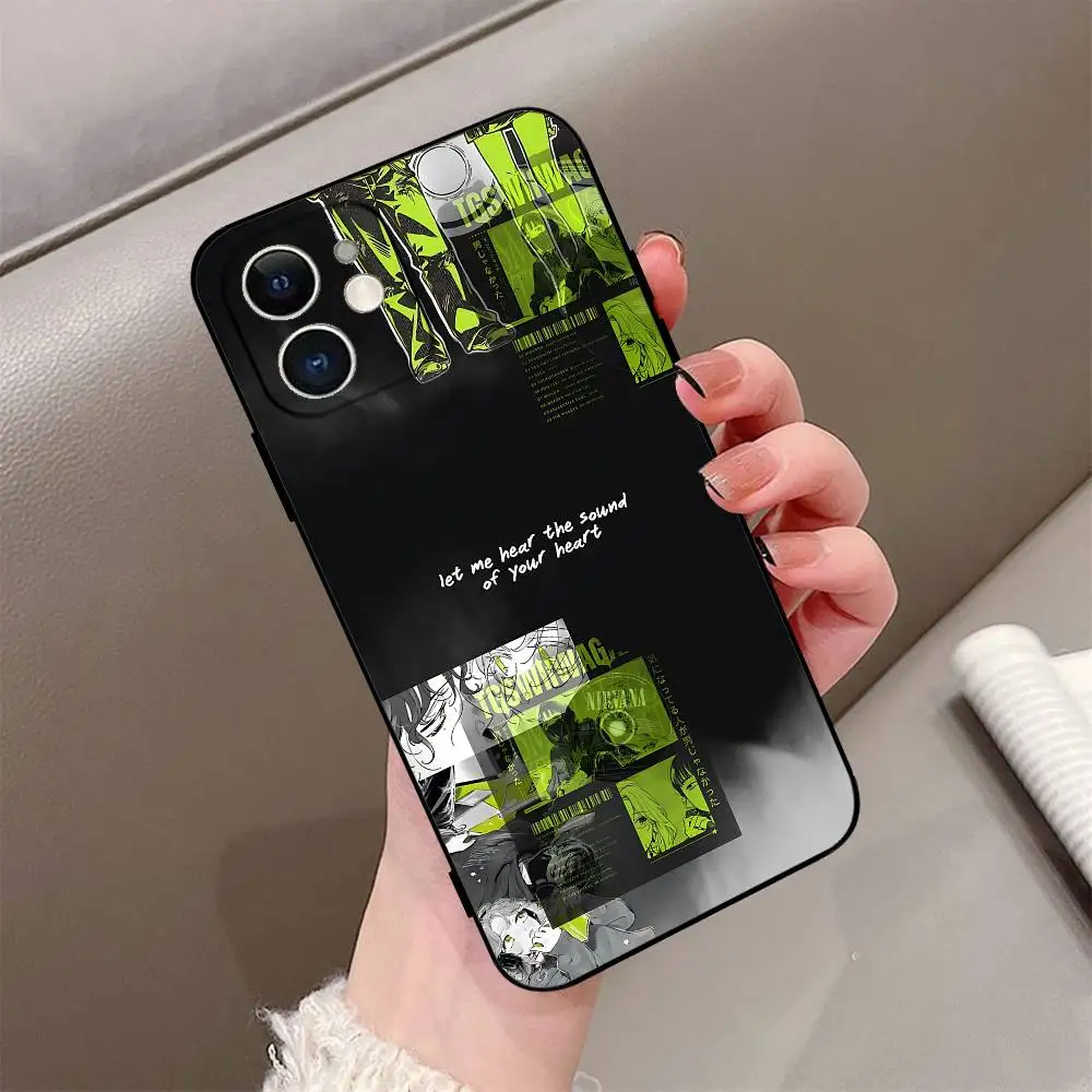 حافظة هاتف Aya Osawa Mitsuki Koga T-MitsuAya حافظة هاتف سوداء لهاتف آيفون 17/16/15/13/14 Pro Max/ 11 Plus/X/Xr/Xs Max 13 mini