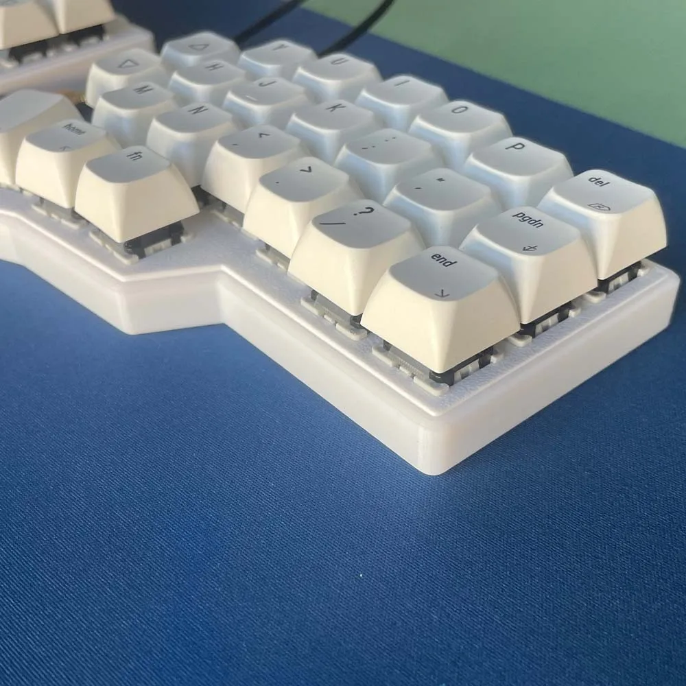 Corne V4 Keyboard mekanik penuh putih RGB berkabel 40% tata letak belah LEOBOG V4 sakelar XDA Keycap VIAL Sofeware dapat diprogram