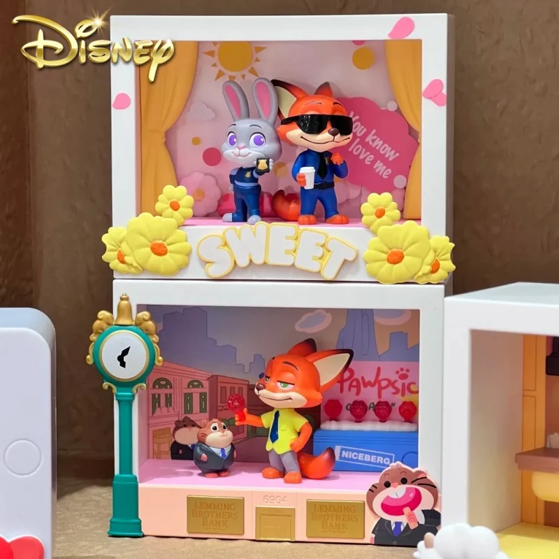 Original Disney Zootopia Highlight Moments Series Blind Box Figuren Nick Wilde Judy Sammlerpuppe Urlaub Geburtstagsgeschenke Spielzeug