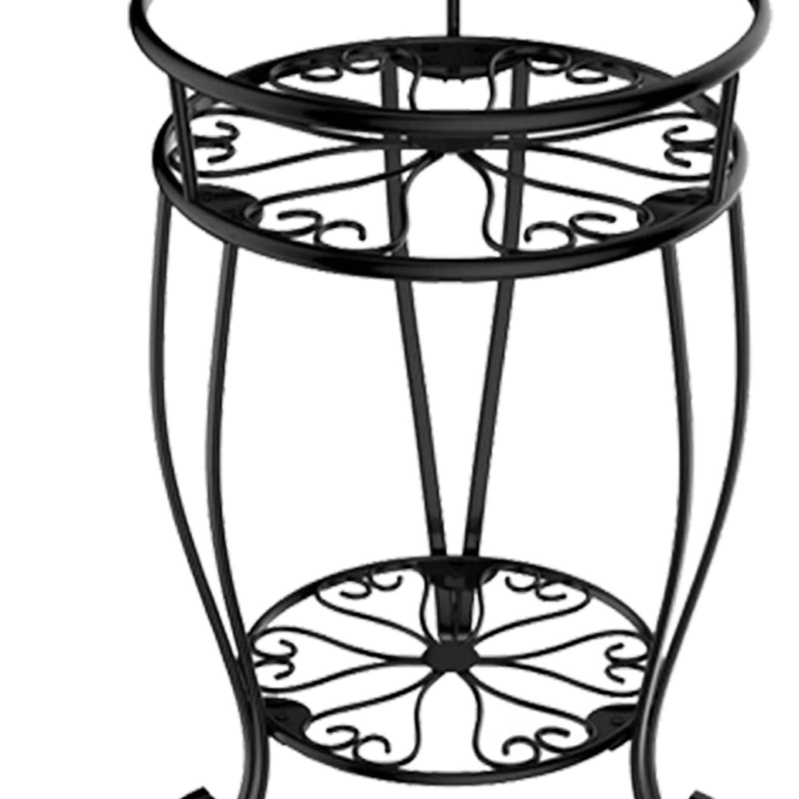 Soporte de Metal para plantas de 2 niveles, estantería rústica decorativa para interior y exterior, para macetas, Patio y balcón