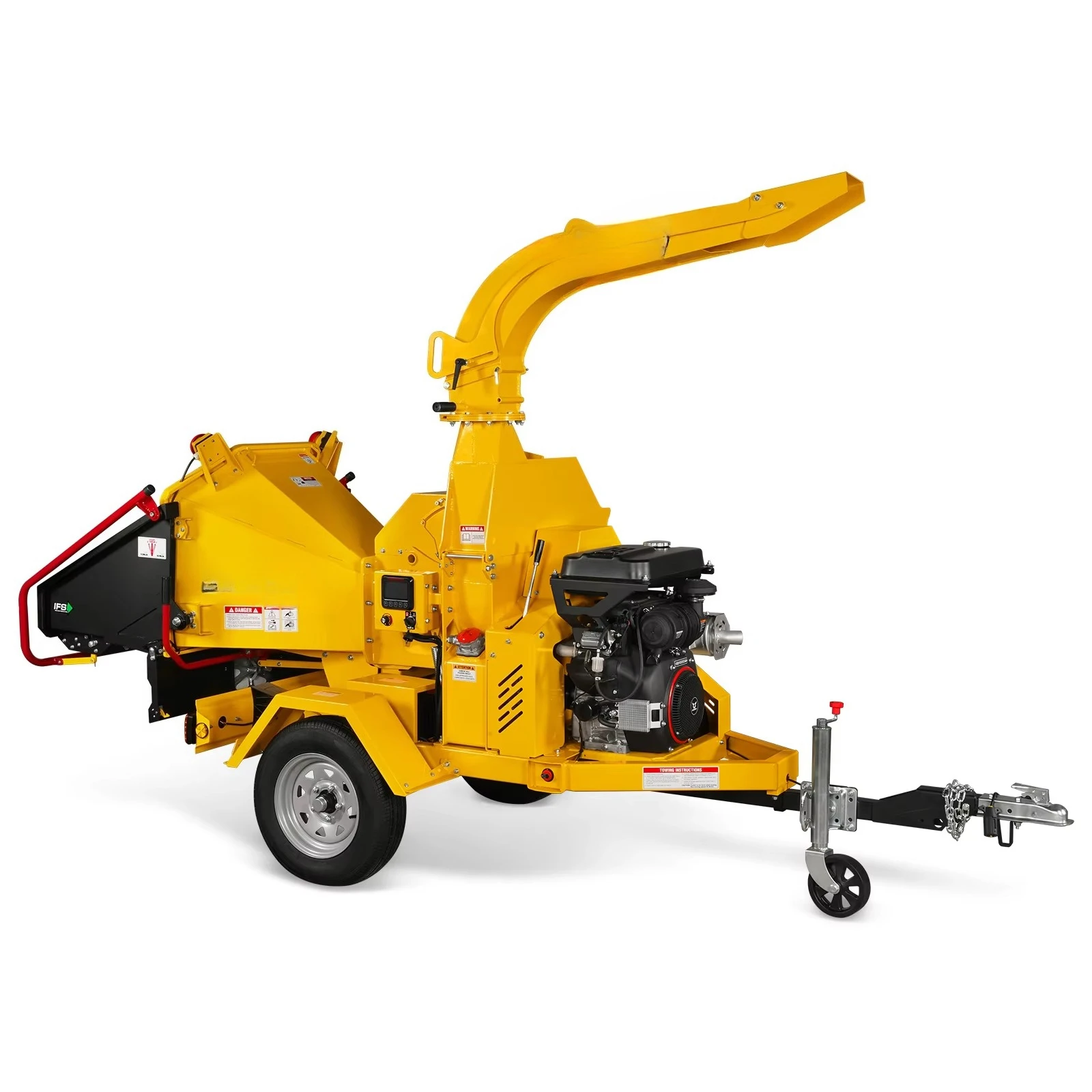 Farms Hydraulic Feeding Fuel Engine Powered Wood Chipper
