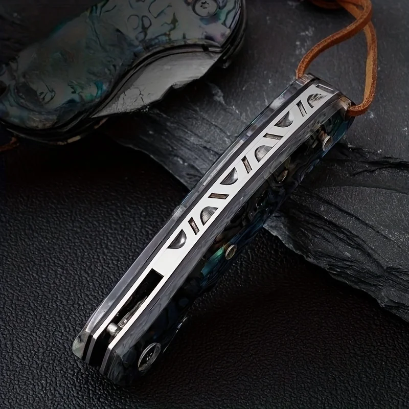 1pc Portable EDC Pocket Knife,Folding fruit knife and BBQ cut meat knife,Exquisite gift knife,Suitable for kitchen, outdoor