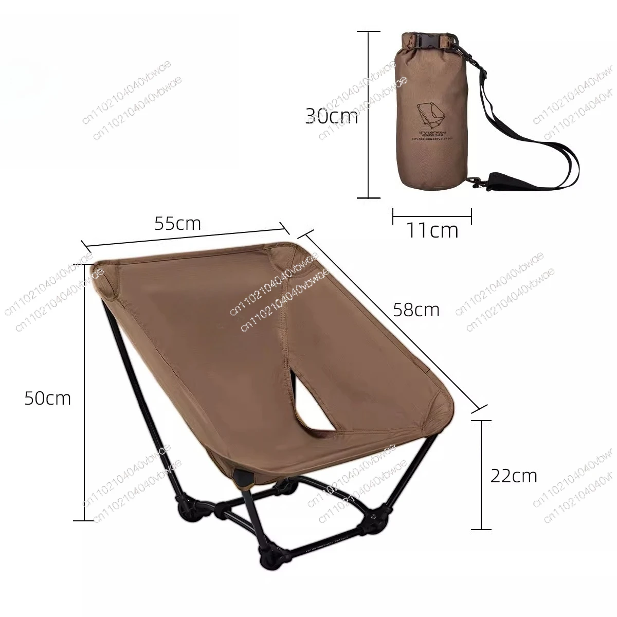 Hiking Mountaineering Camping Moon Chair Lightweight Ground Chair Ultra Light