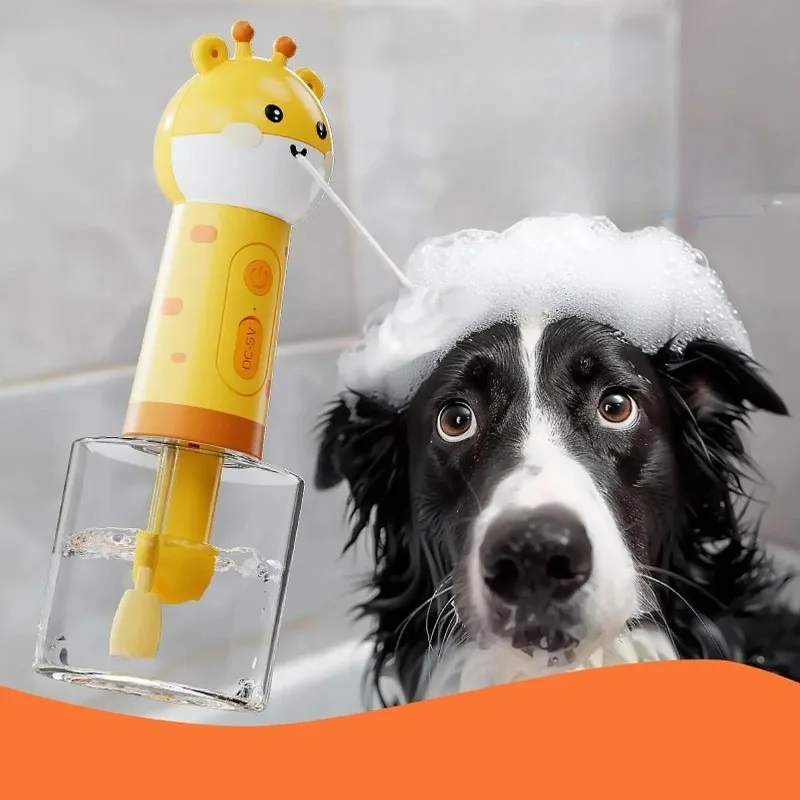 

Automatic Dog Soap Dispenser Wireless Mute Cat Dog Grooming Frother Cat Deeper Cleaning Bath Shampoo Foam Sprayer Pet Supplies