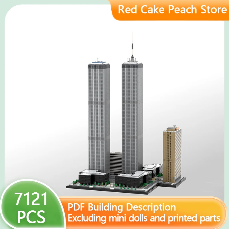 

Street View Model MOC Building Bricks World Trade Center Complex Modular Technology Gifts Holiday Assemble Children Toys Suit