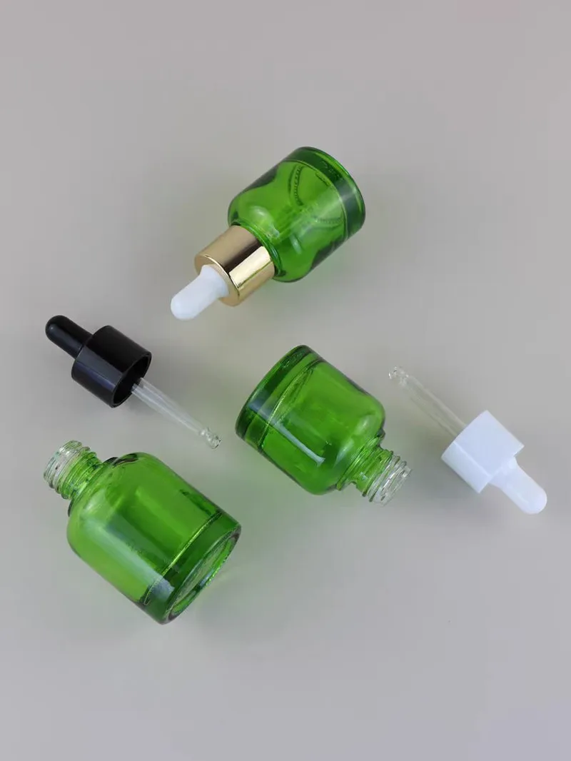 

10pcs 20ml/30ml Empty Green Glass Dropper Bottle Attar Oil Bottle Essence Oil Bottle Perfume Bottle Cosmetic Container