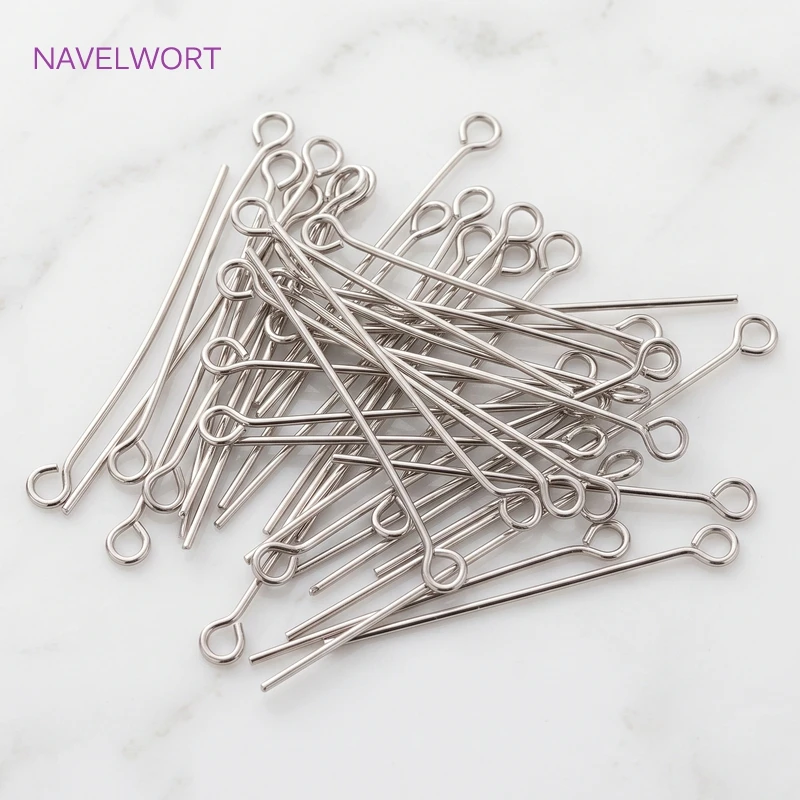 20-50mm 14K vergoldete Kugelstifte/Augenstifte/Flachkopfstifte für die Schmuckherstellung, Messingdrahtstifte, DIY-Schmuckstifte Zubehör. – Detail 31