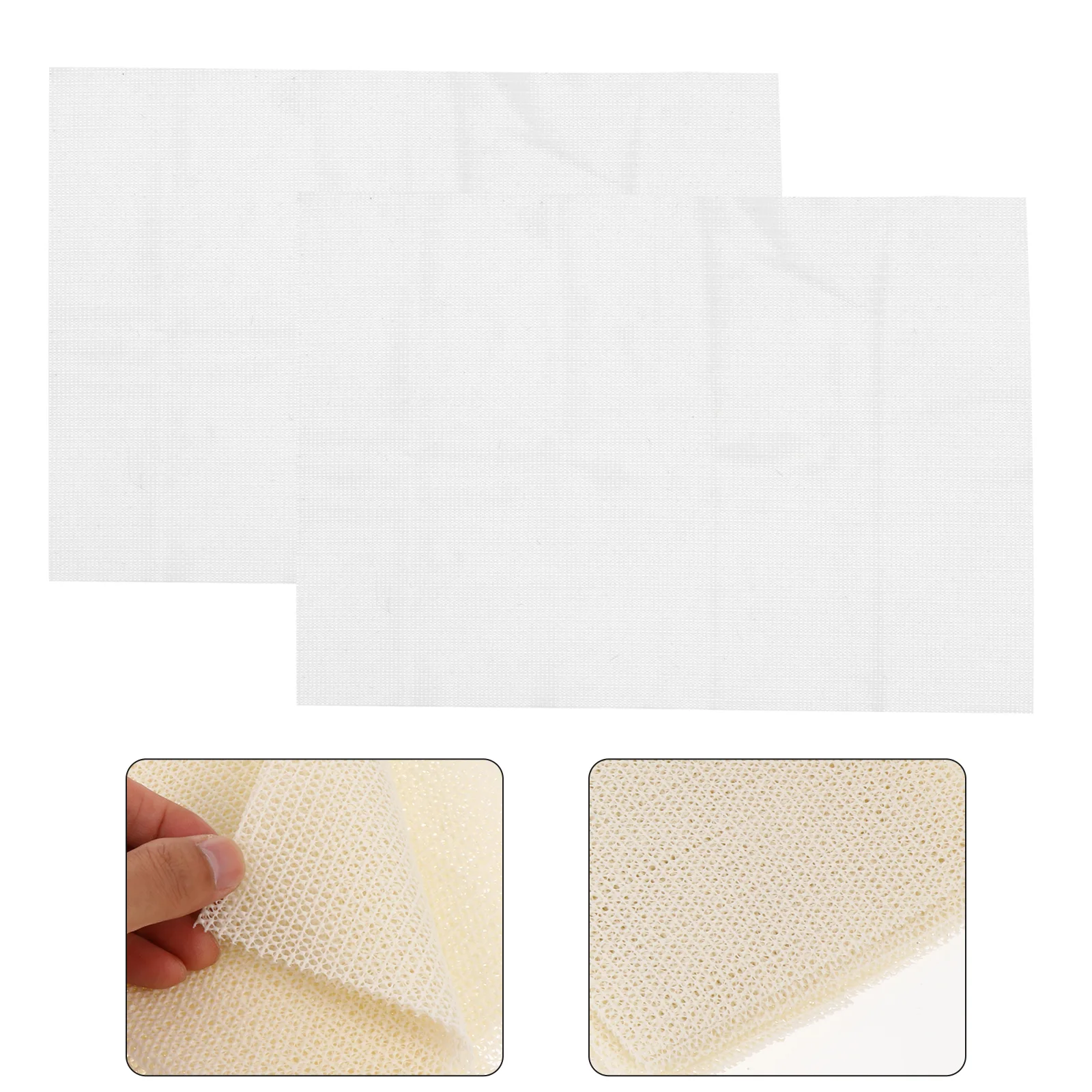 

2pcs Latex Anti-Skid Rug Pads Thick Non-Slip Pad For Carpet Hard Floor Trim To Fit Bathroom Living Room Cushioning Mat