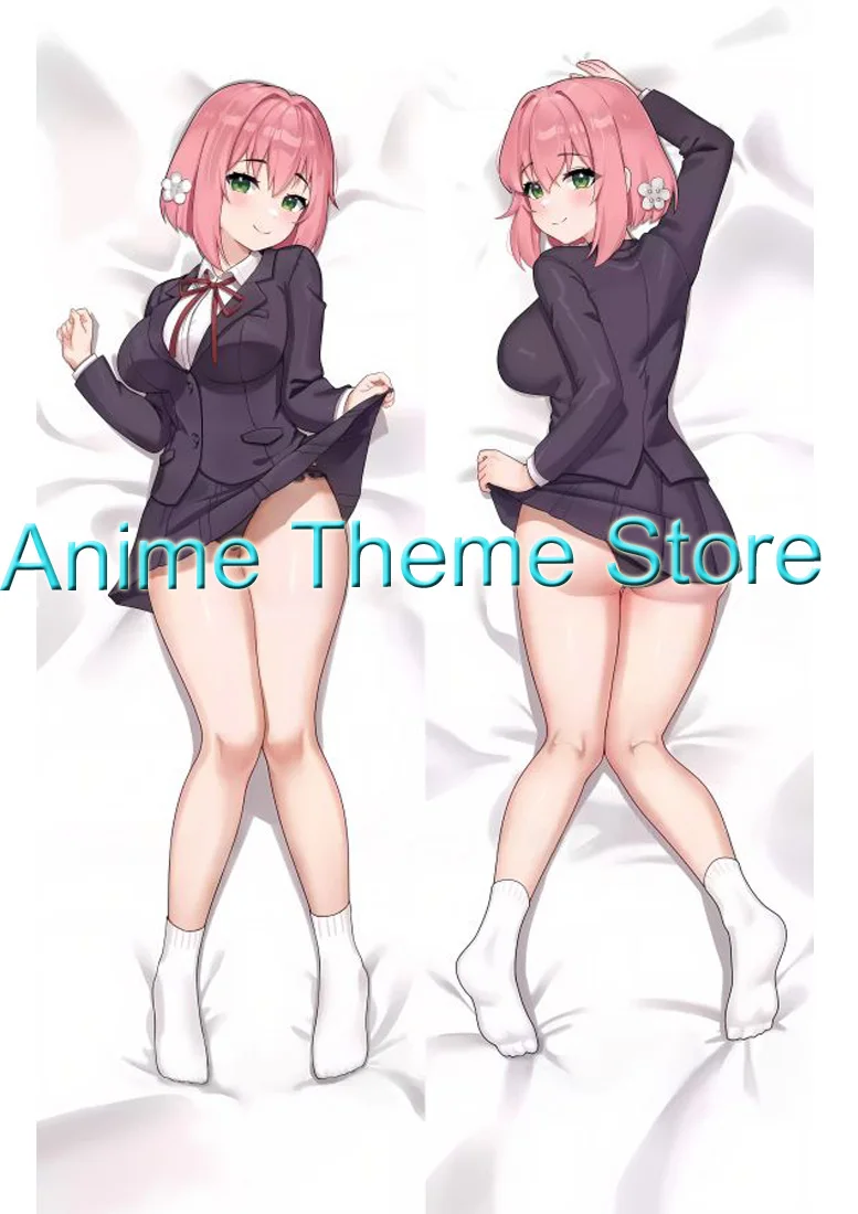 Hanazono Hakari Dakimakura funda de almohada de cuerpo abrazable de 2 vías, funda de cojín de Anime, decoración de cama de Otaku Waifu