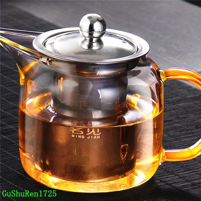 Chinese Longan Souchong Tea Pot Infuser Phoenix Dancong Dahongpao Black Tea Pot Kettle Glass Maker Convenient Office Tea Set