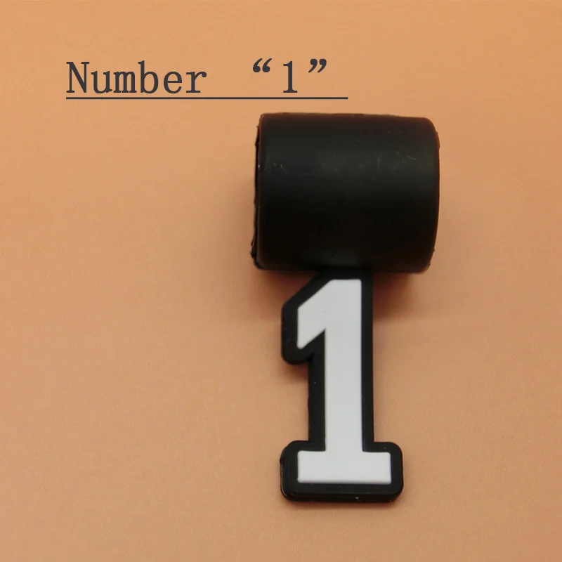 Number 0-9 Silicone Pendant Great For Baseball Titanium Necklace