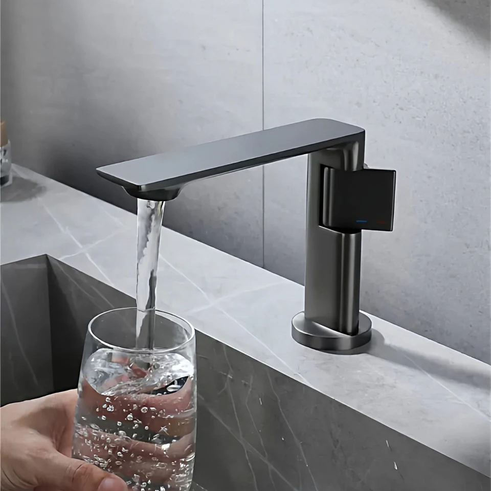 Brass Water Tap Modern Novel Design Bathroom Faucet Single Handle Basin Mixer Tap For Wash Sink