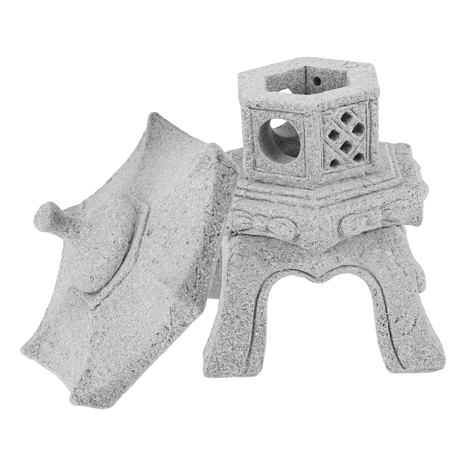 

Miniature Pagoda Mini Stone Lantern Statue For Garden Bonsai Zen Decor Fairy Aquarium Landscape Ornament Outdoor Asian Pavilion