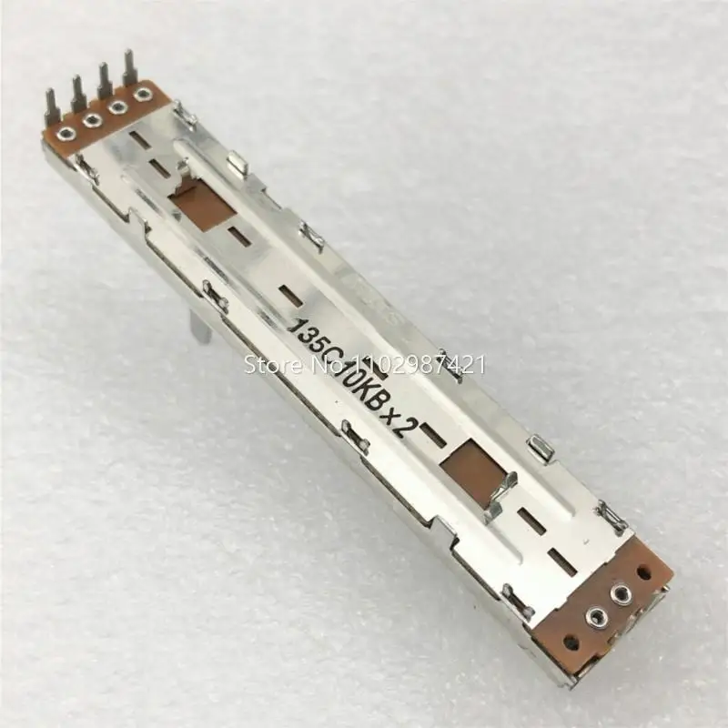 1 Piece DJM600 Cross Cut Fader 6Pin Mixer Sliding Potentiometer B10KX2 Total Length 88MM Slide Stroke 45MM Handle 20MM