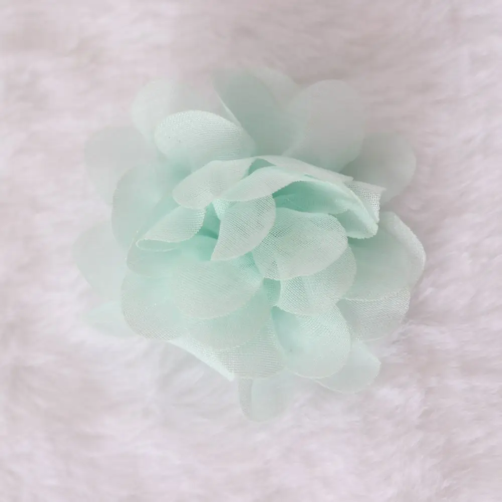 5 cm Satin Mini DIY Blumen Kinder Boutique Chiffon Blumen Weihnachten Hochzeit Mädchen Haarspangen oder Keine Clips Zubehör 30 teile/los – Detail 13